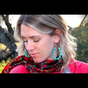 Turquoise Hoop Earrings